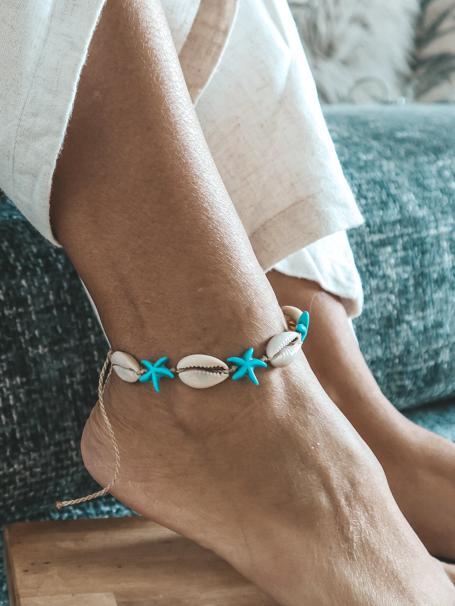 Tirta Cowrie Shell and Starfish Anklet