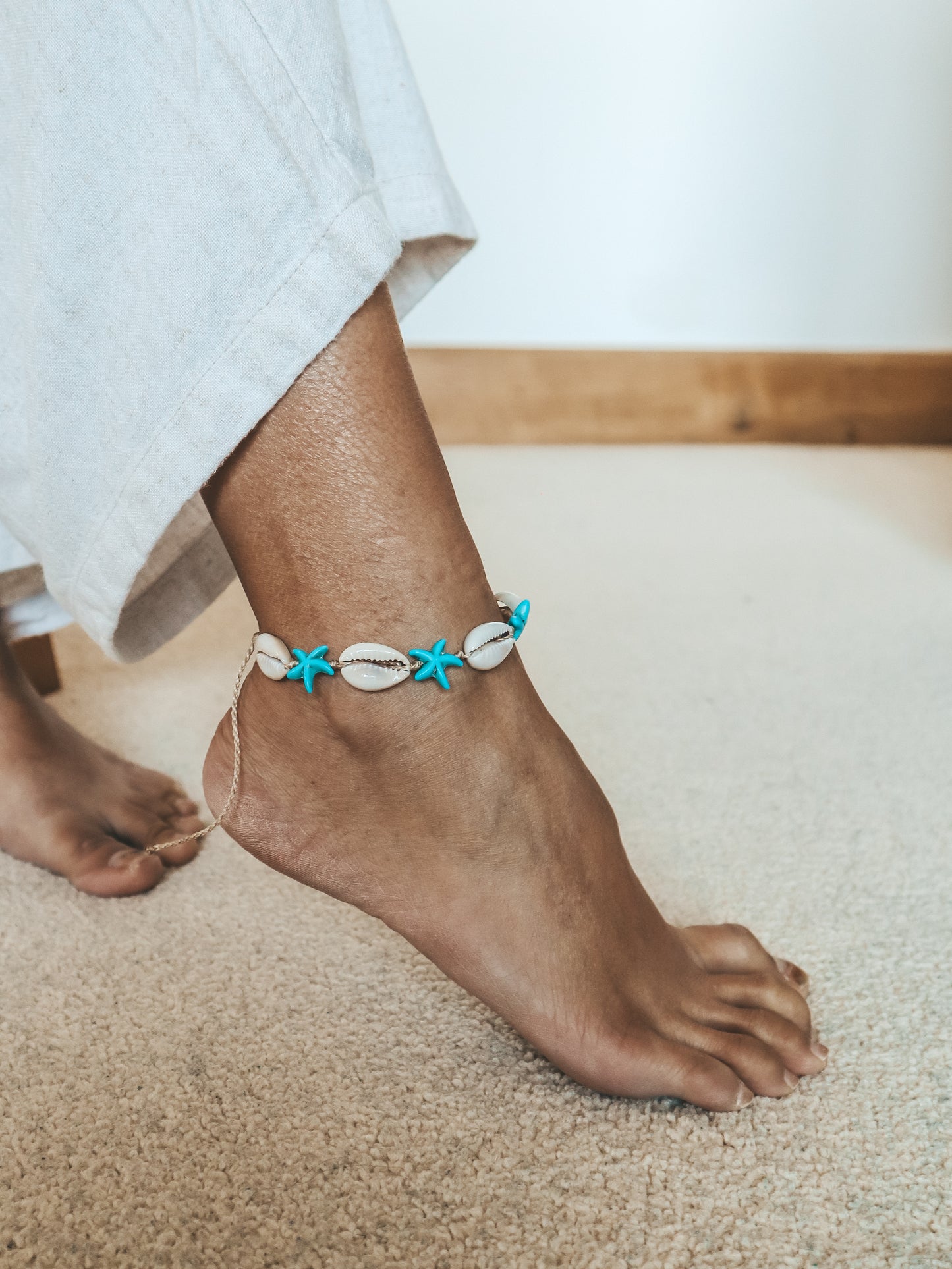 Tirta Cowrie Shell and Starfish Anklet