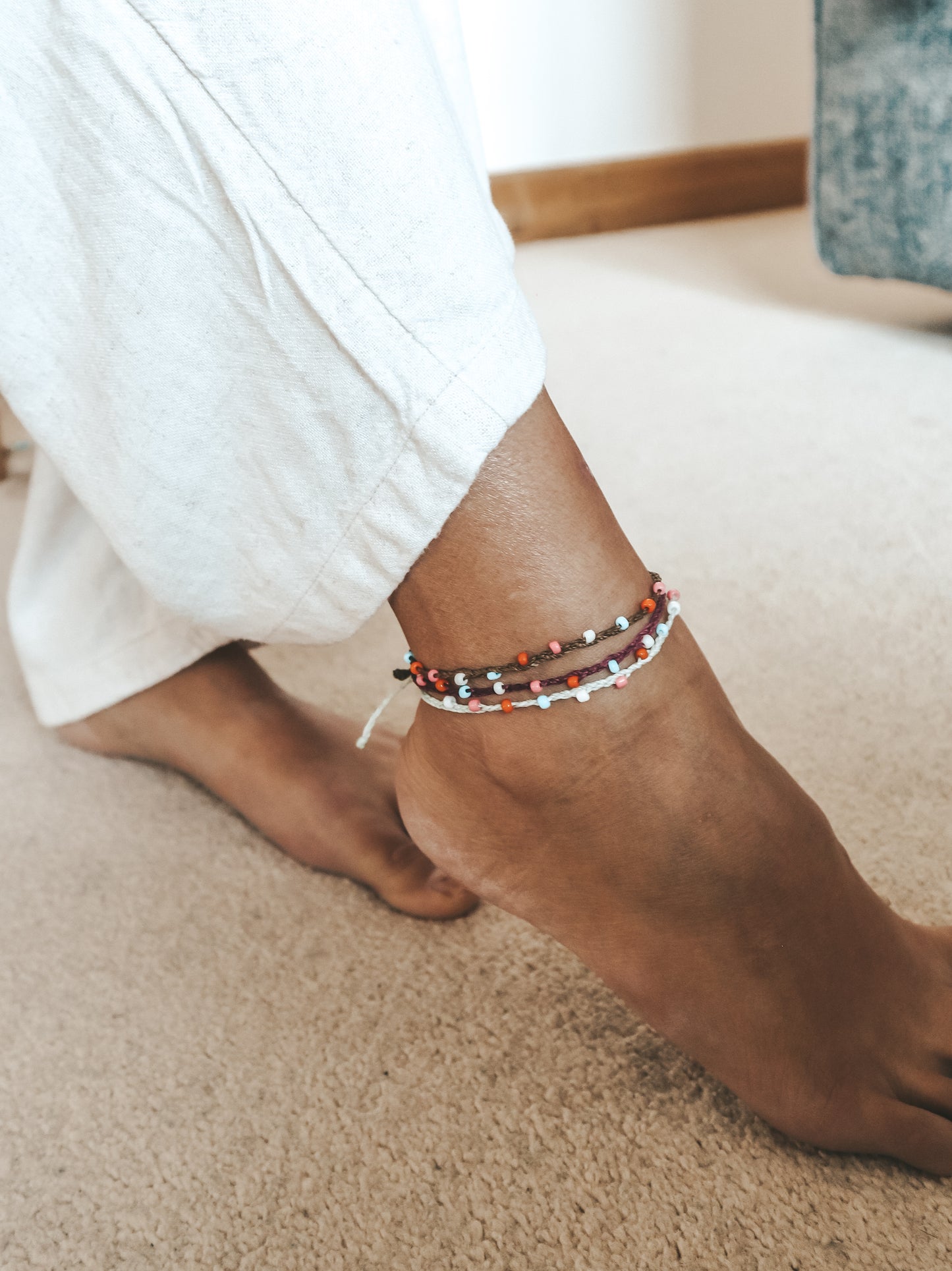 Pelangi Seed Bead Anklet