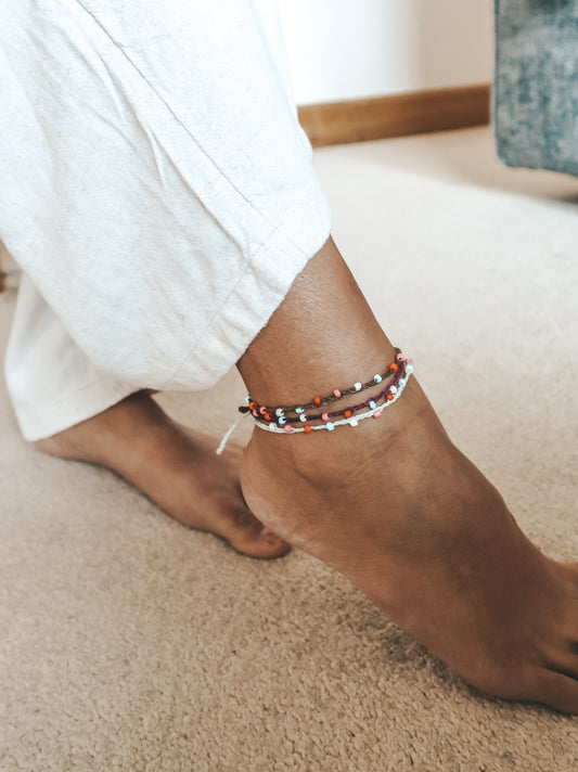 Pelangi Seed Bead Anklet