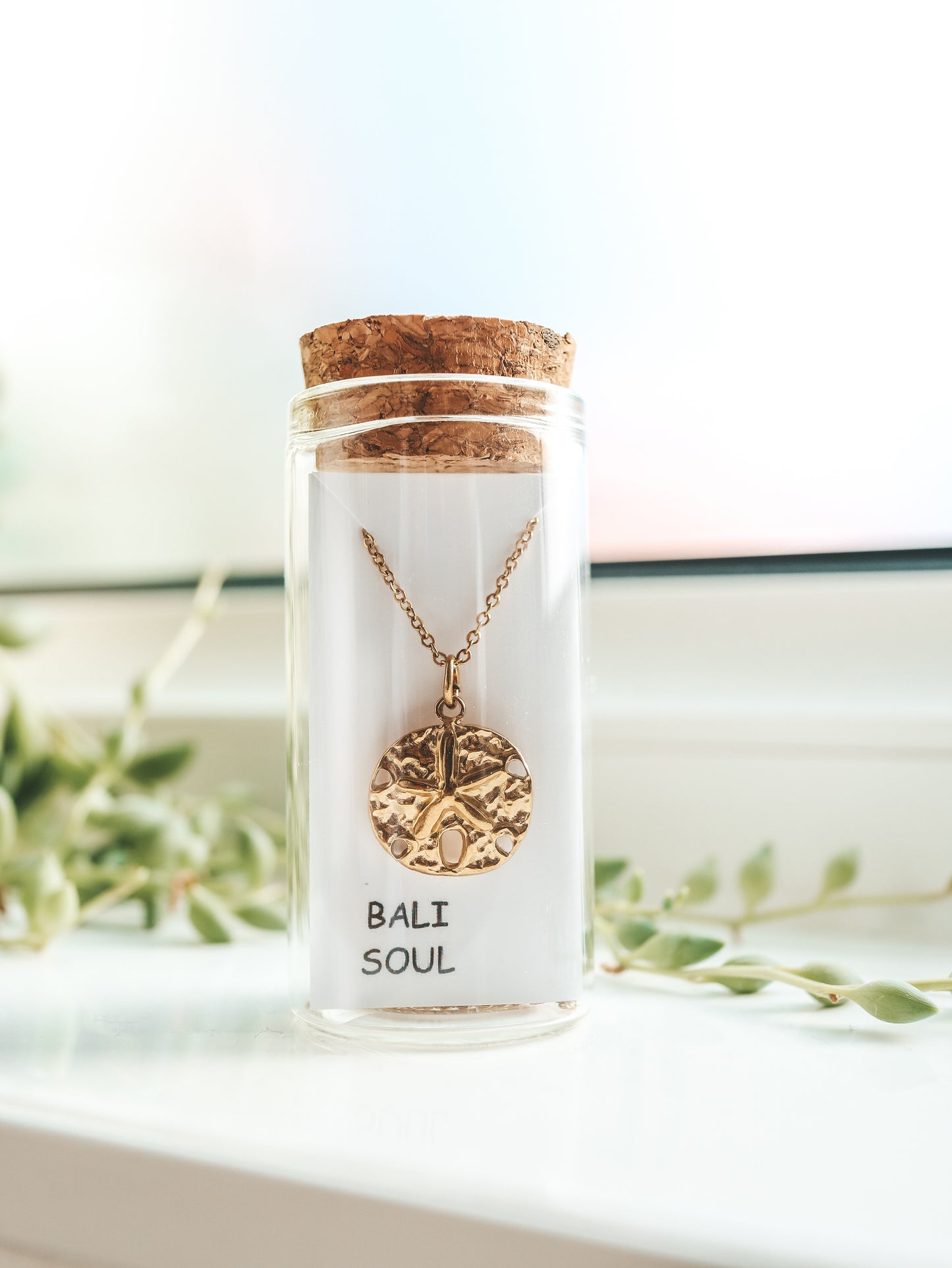 Sand Dollar Charm Gold Necklace