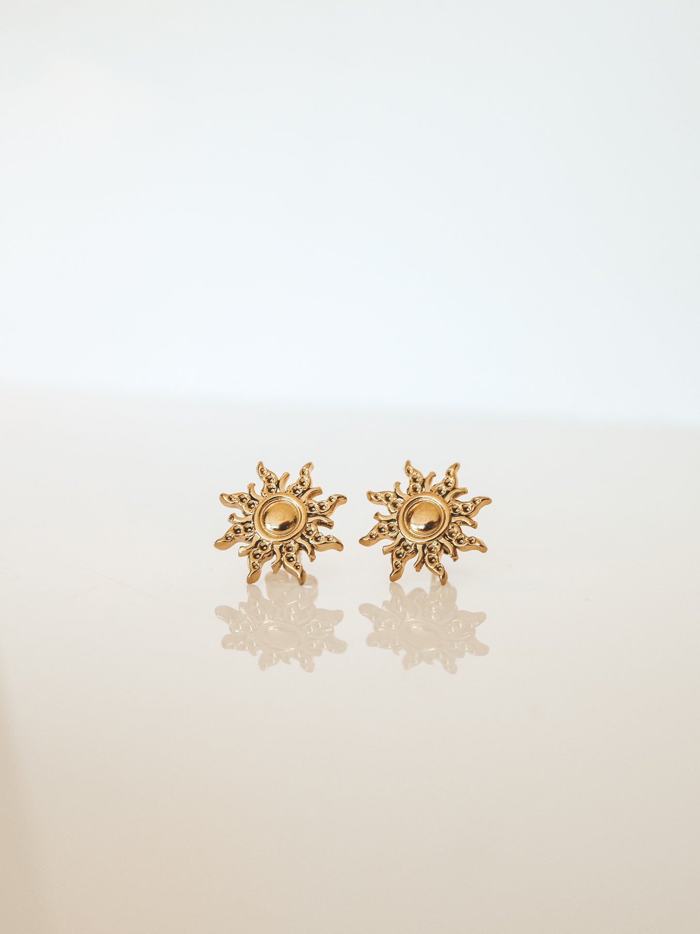 Sun Gold Stud Earrings