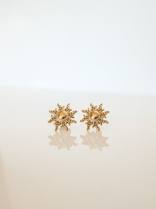 Sun Gold Stud Earrings