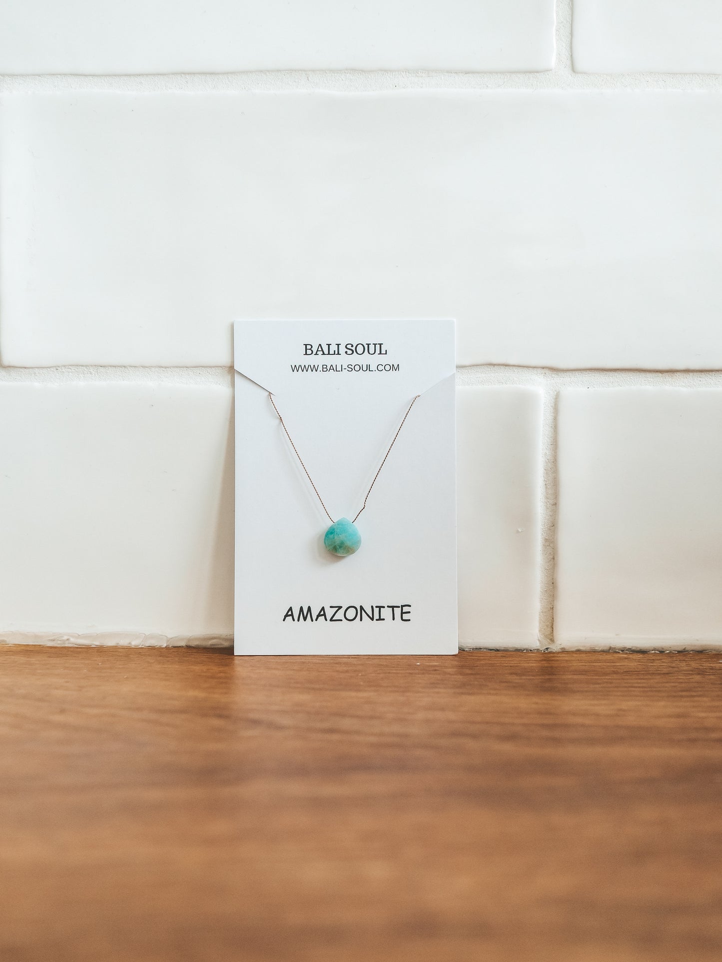 Amazonite Silk Cord Necklace