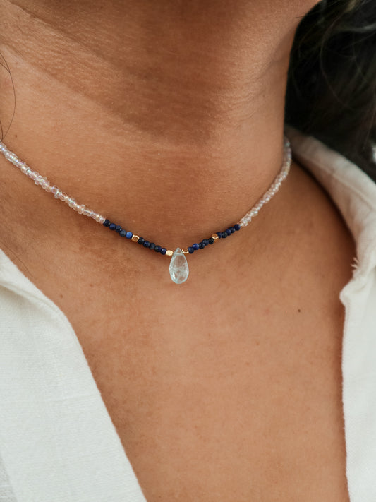 Briolette Gemstone Choker Necklace