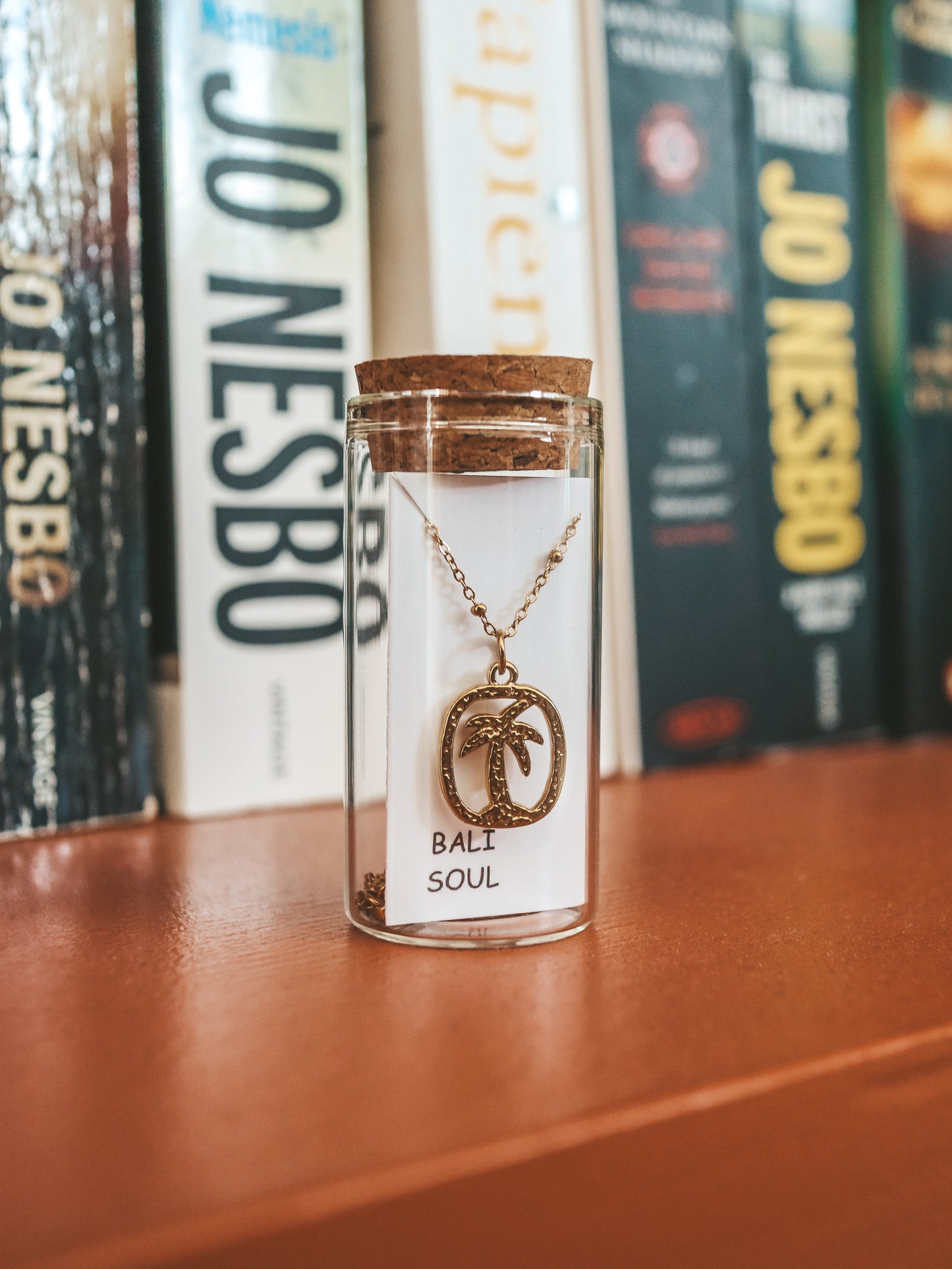Gold Palm Tree Pendant Necklace