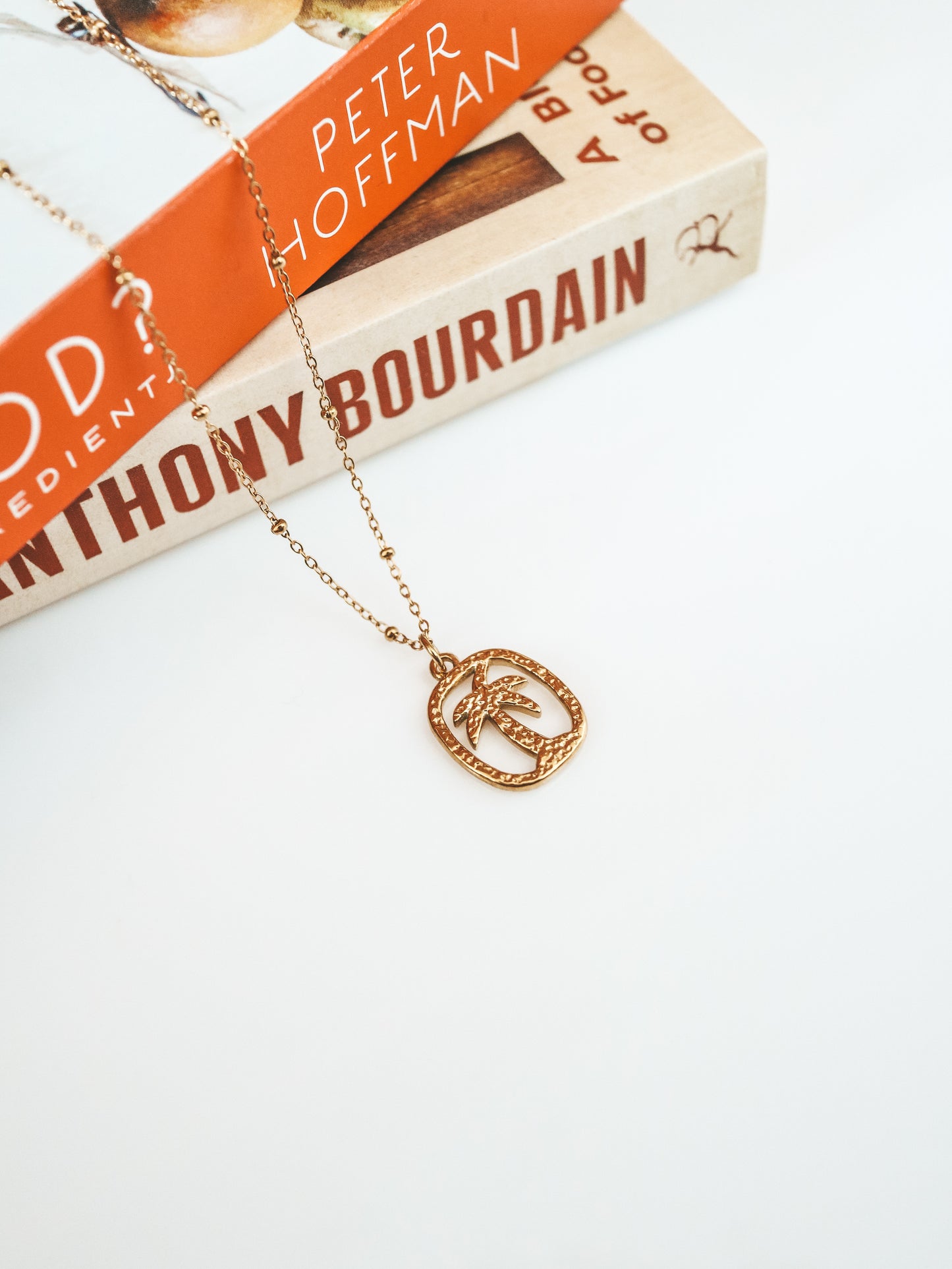 Gold Palm Tree Pendant Necklace