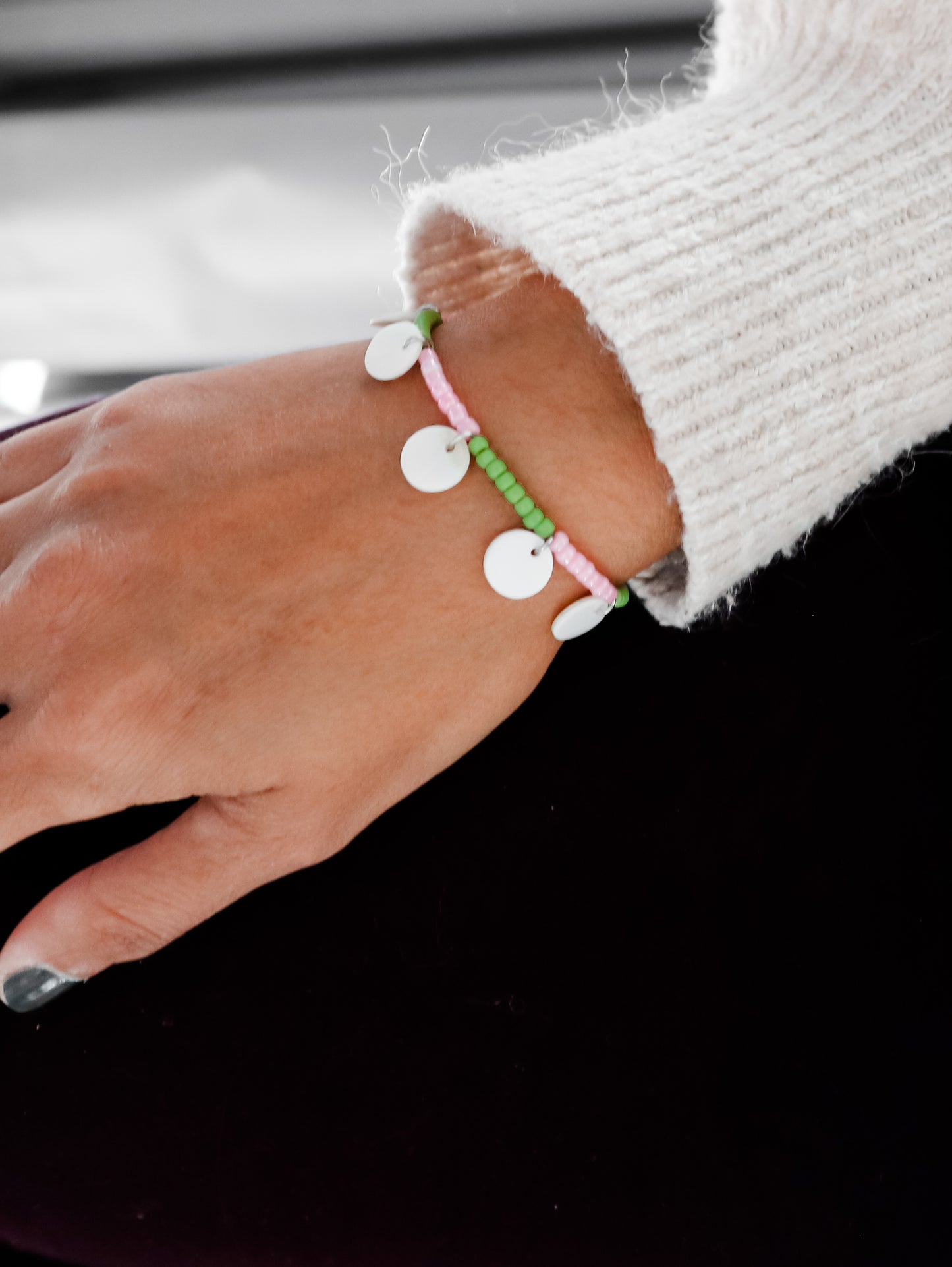 Balangan Shell Disk Beaded Bracelet