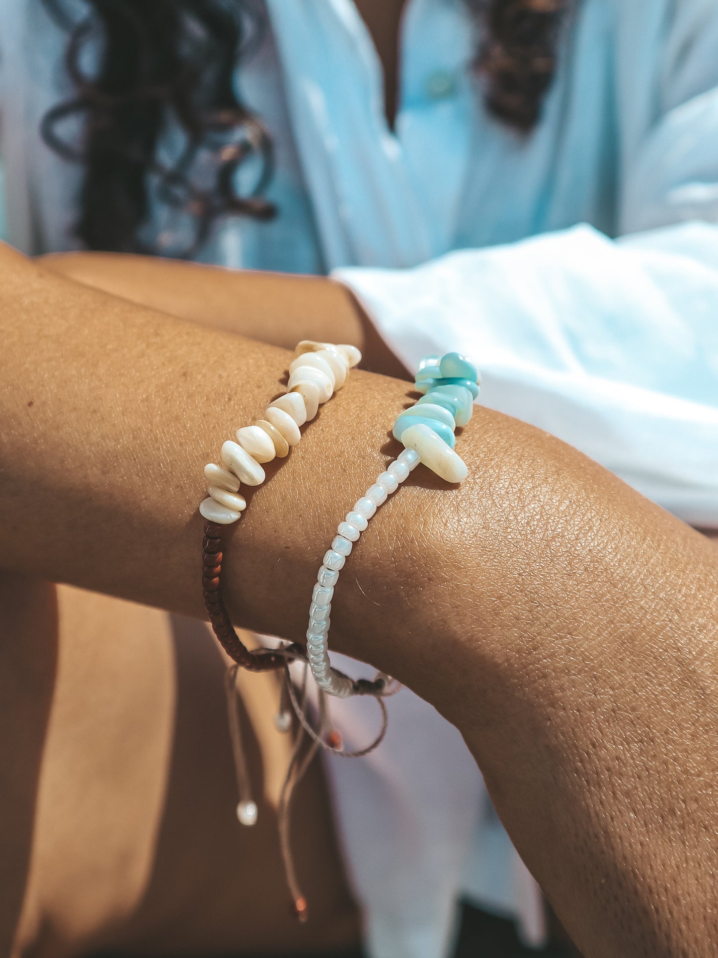 Rote Shell Beaded Bracelet