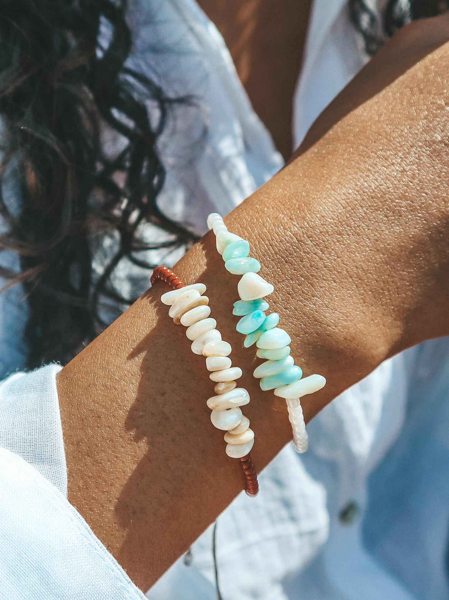 Rote Shell Beaded Bracelet