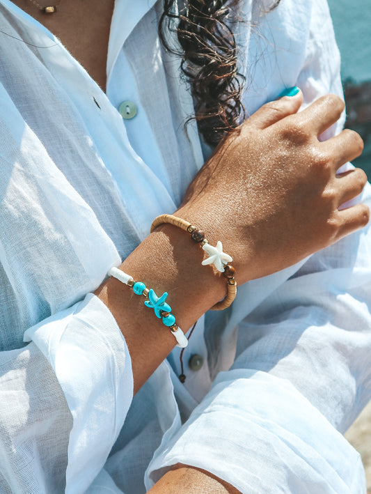 Ungasan Starfish Charm Beaded Bracelet