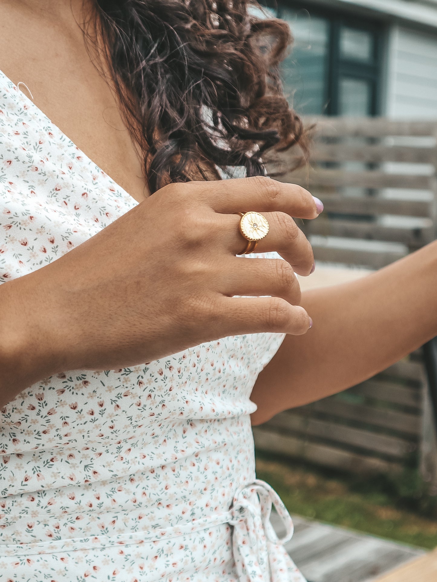 Starburst Gold Ring