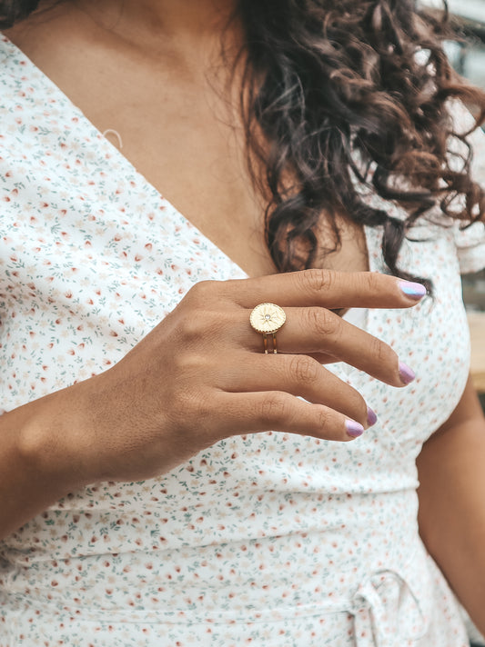 Starburst Gold Ring