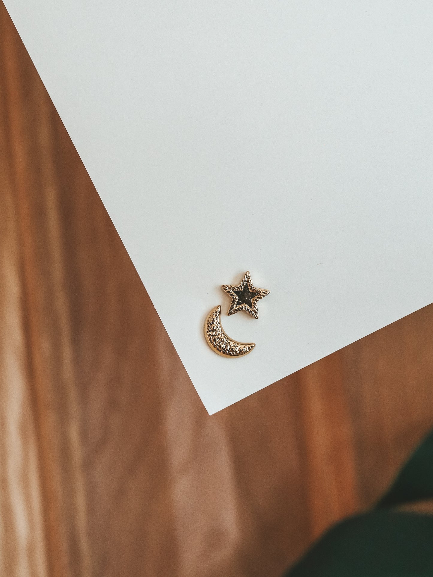 Star and Moon Stud Earrings
