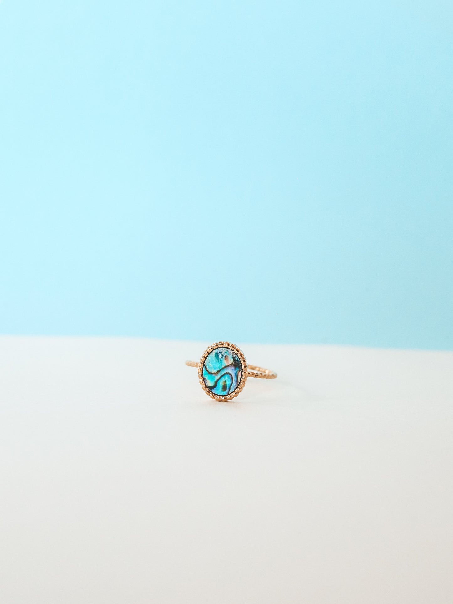 Abalone Shell Gold Ring