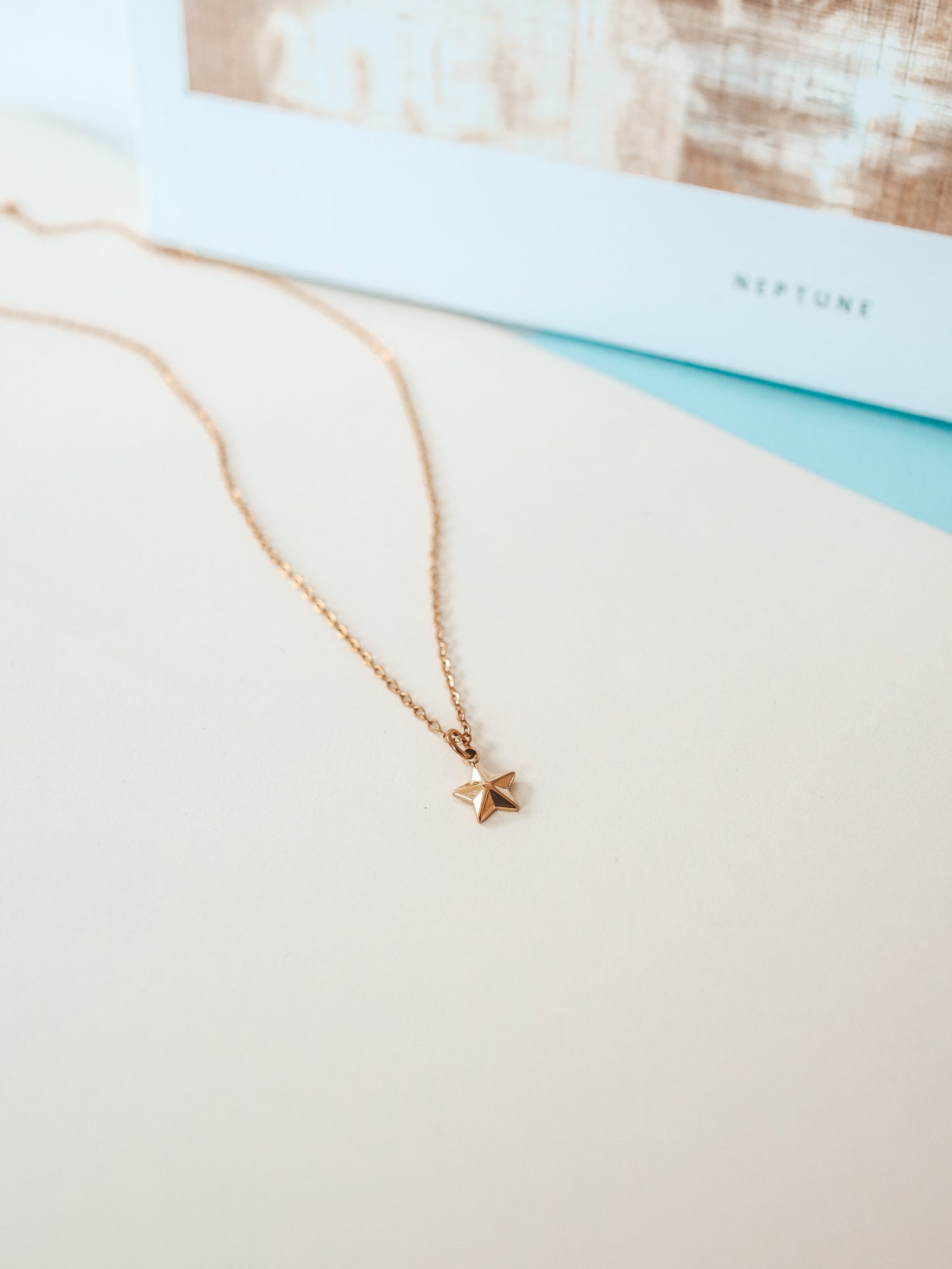 Petite Little Star Charm Gold Necklace