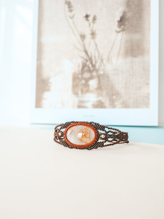 Mookite Jasper Macrame Bracelet