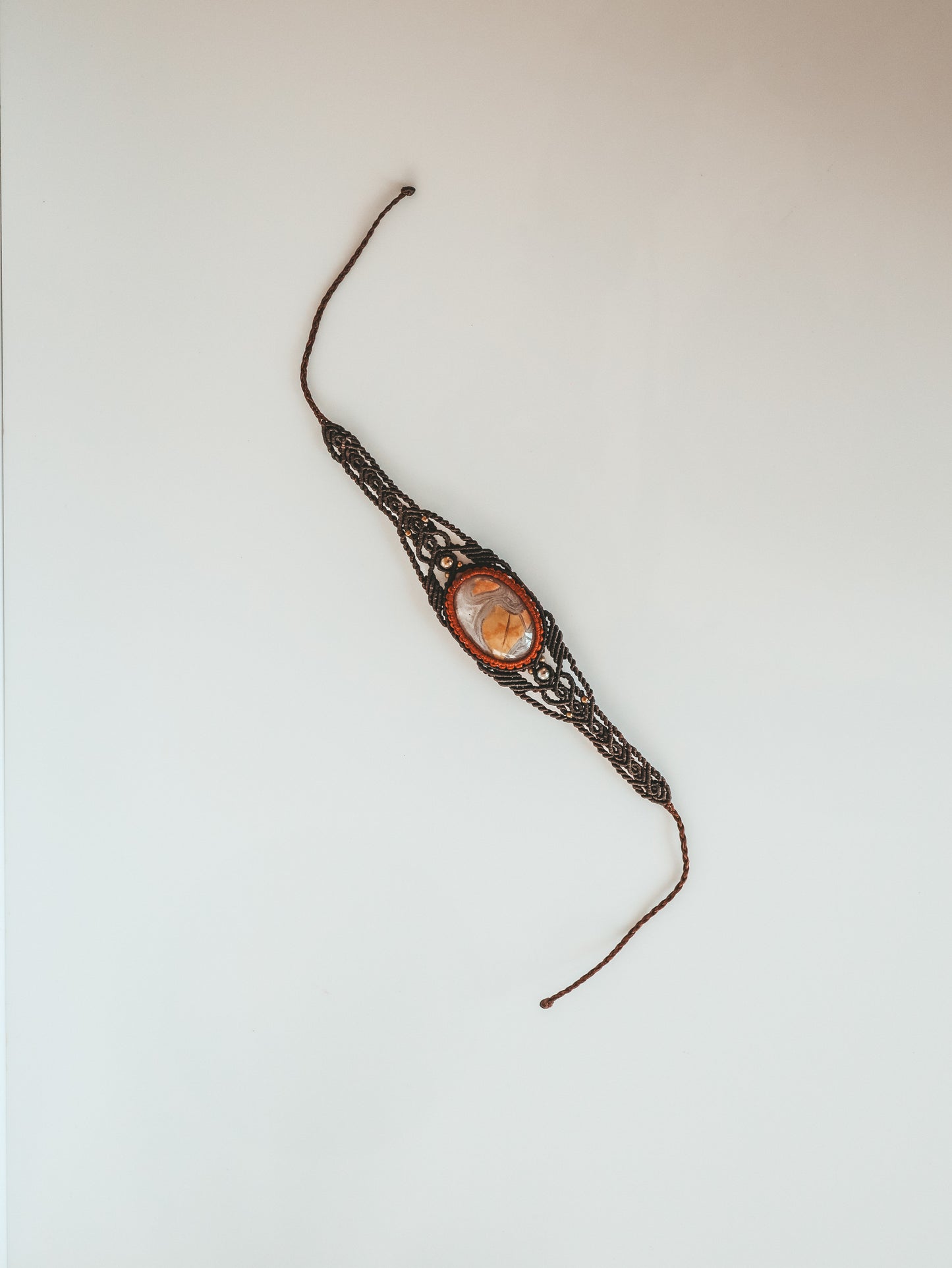 Mookite Jasper Macrame Bracelet