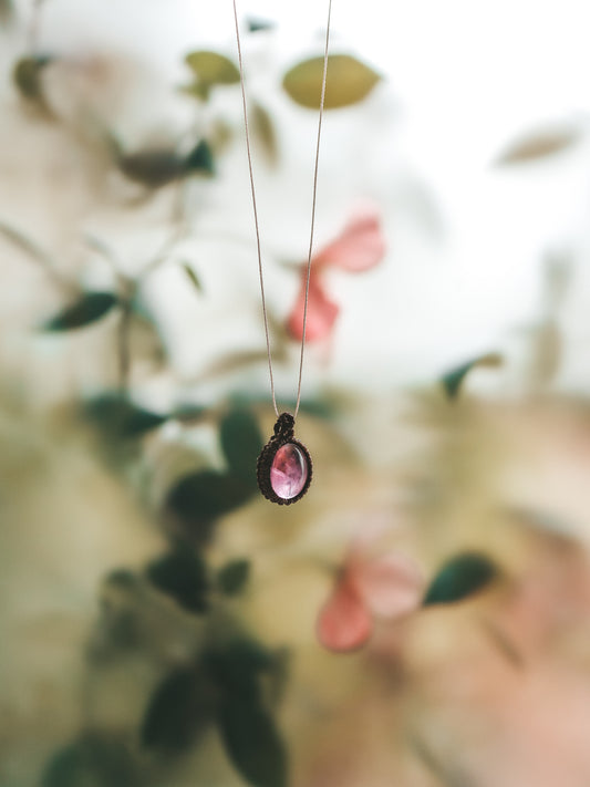 Amethyst Dainty Macrame Necklace