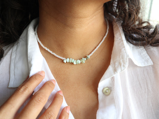 Rote Shell Beaded Necklace