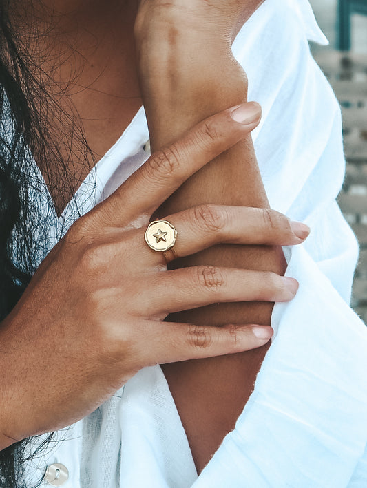 Statement Star Gold Ring