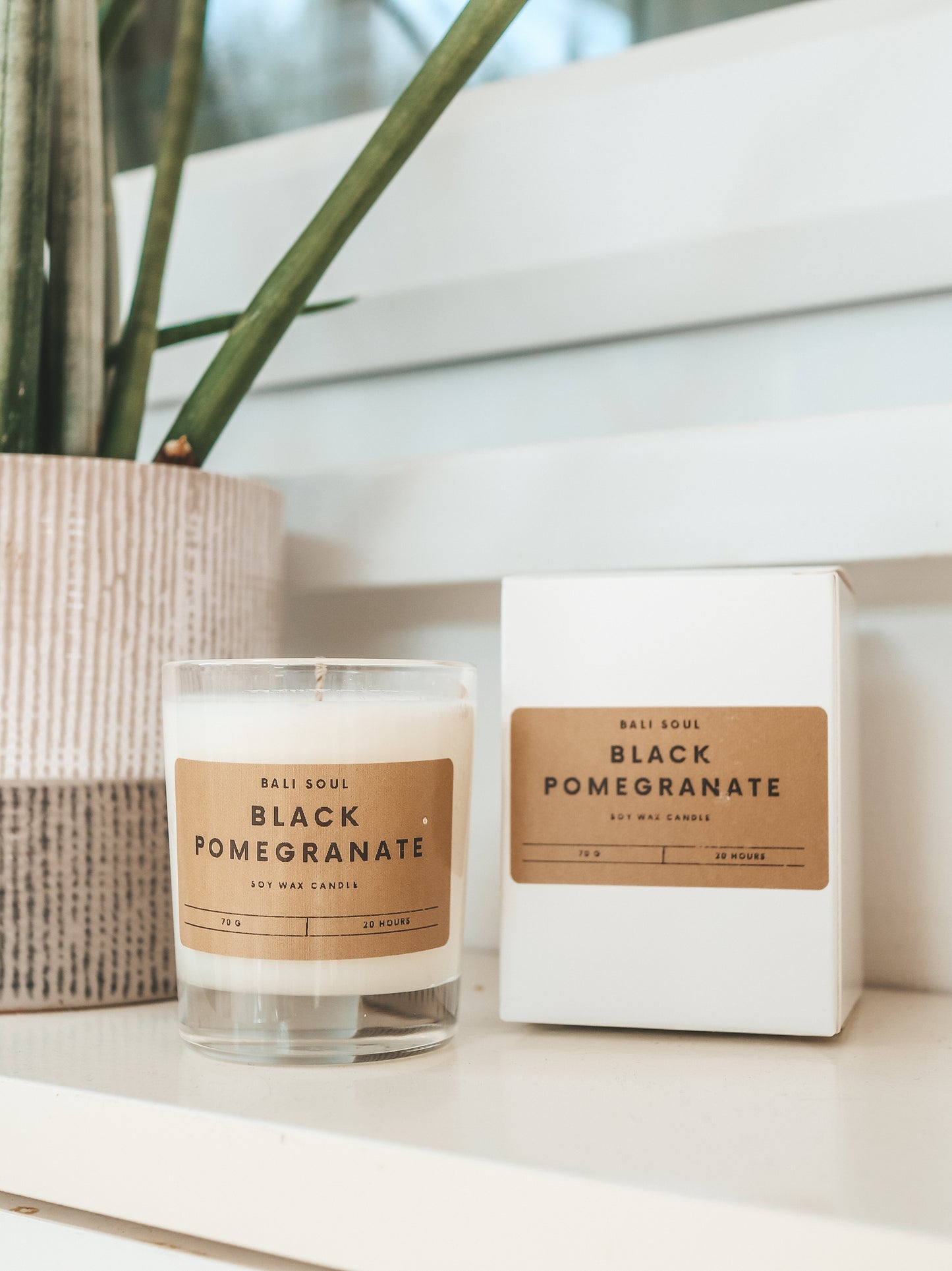 Black Pomegranate Scented Soy Wax Candle