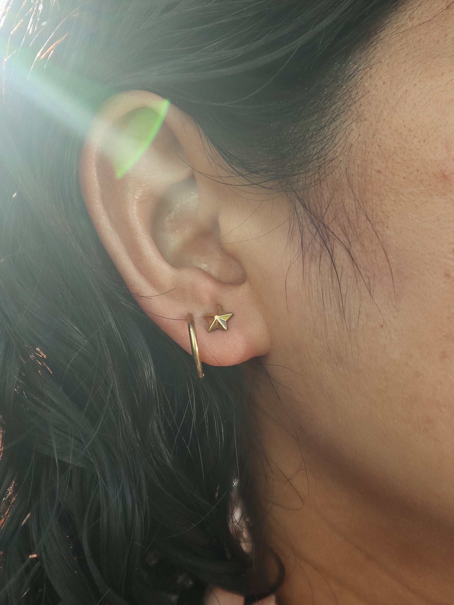 Tiny Star Gold Stud Earrings