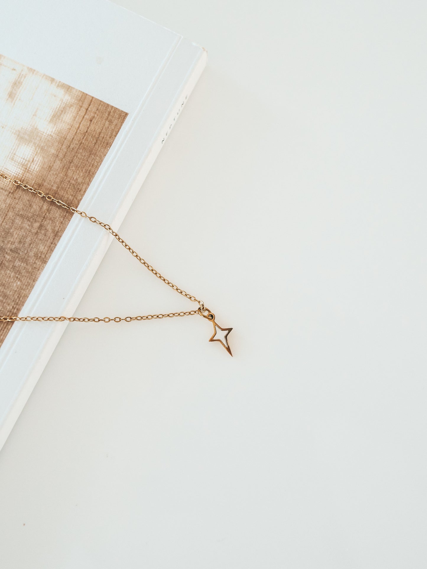 North Star Mother of Pearl Gold Necklace