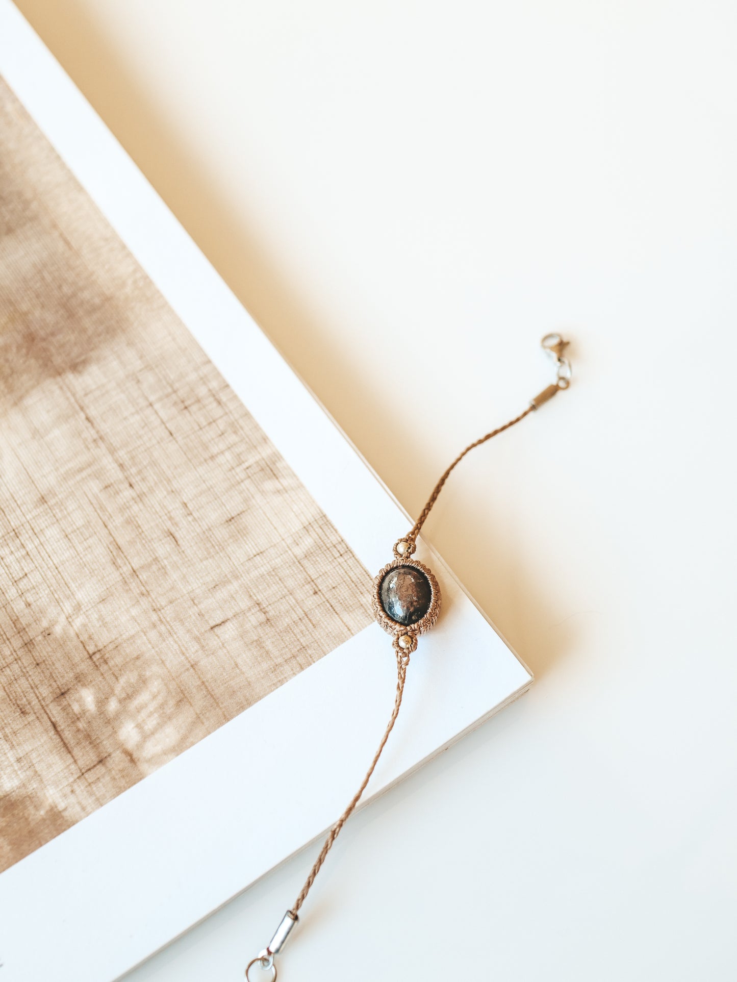 Black Sapphire Macrame Bracelet