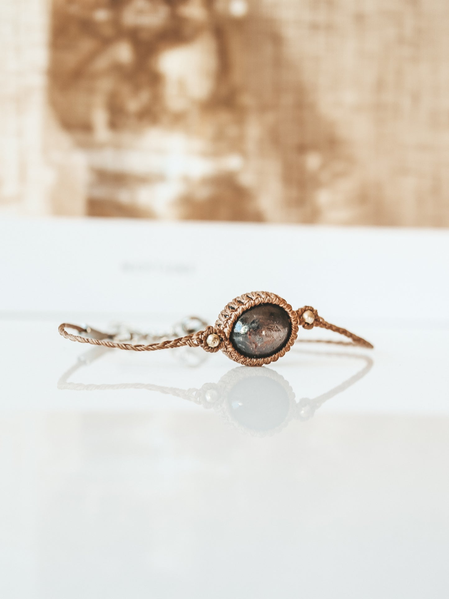 Black Sapphire Macrame Bracelet