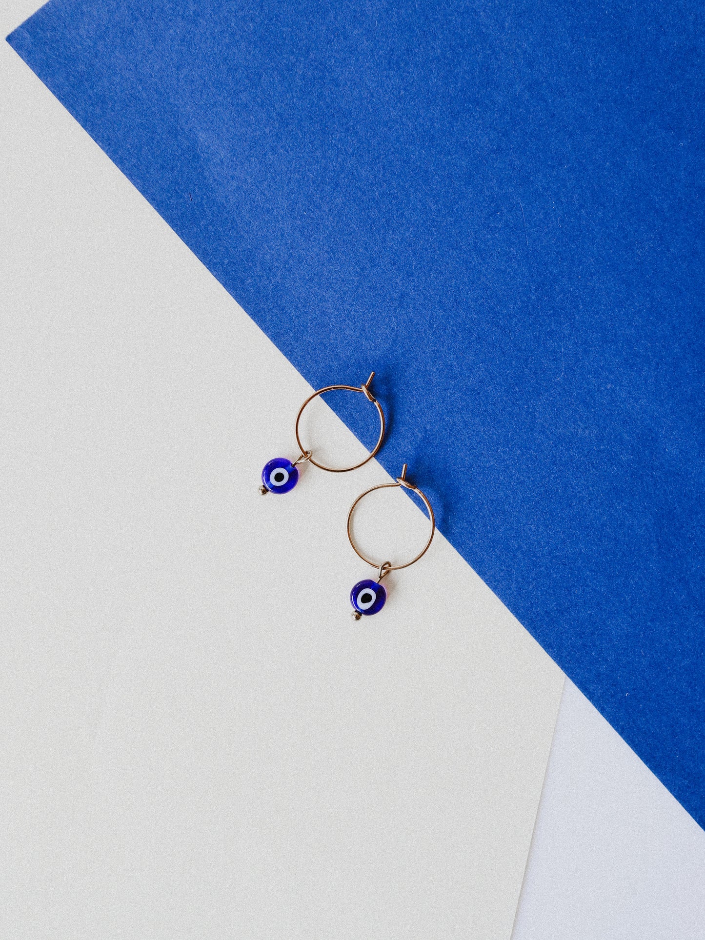 Evil Eye Gold Hoop Earrings
