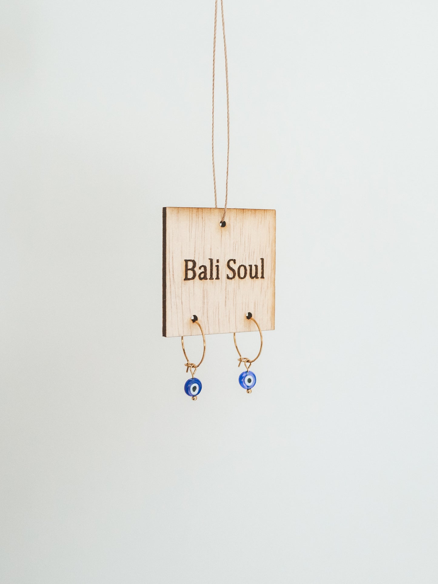 Evil Eye Gold Hoop Earrings