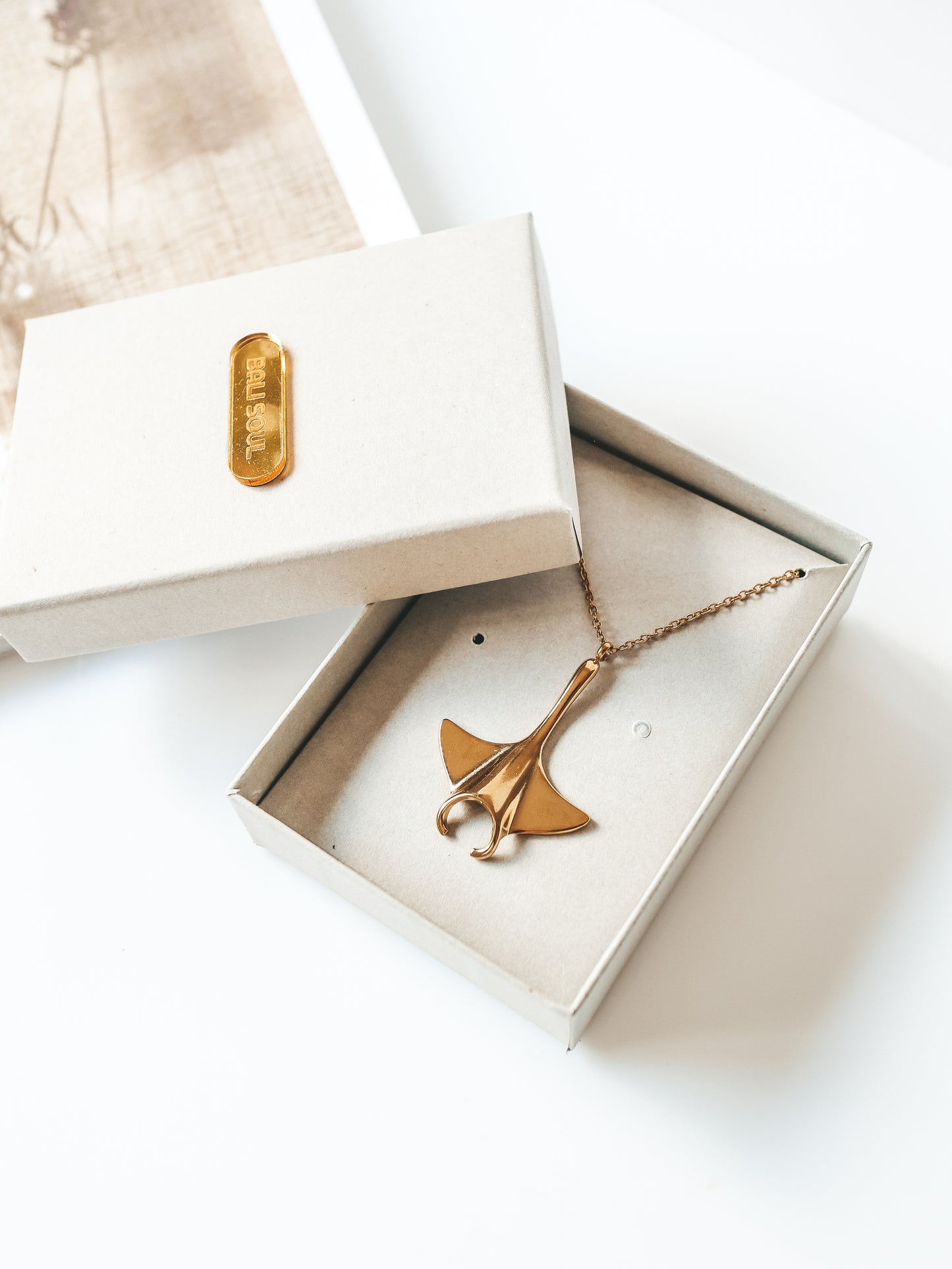 Gold Manta Ray Necklace