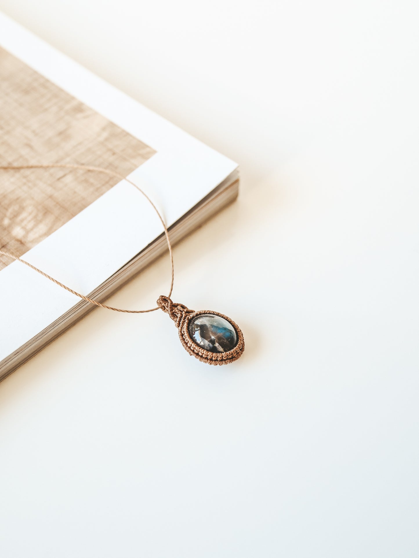 Labradorite Macrame Necklace