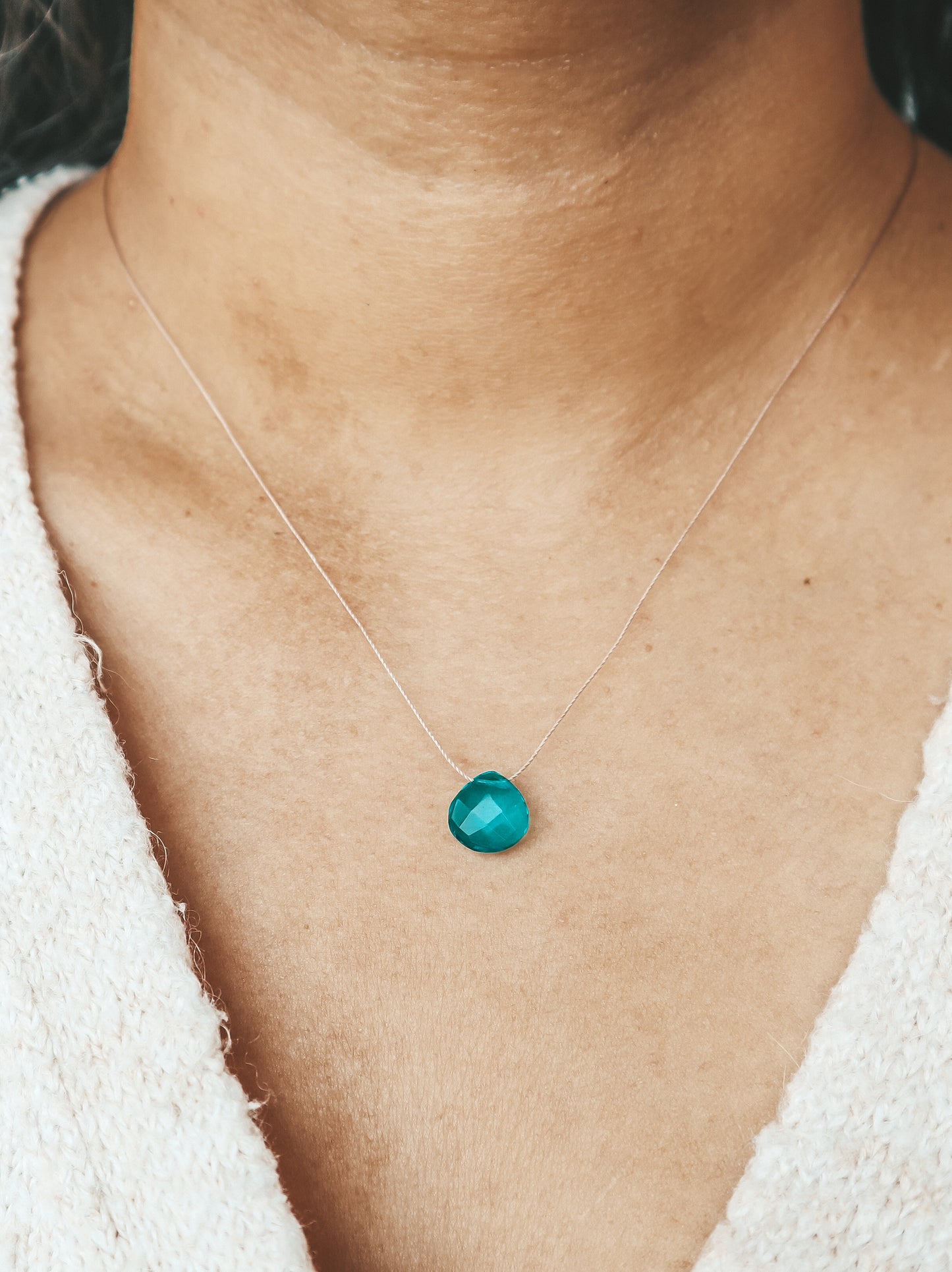 Apatite Silk Cord Necklace