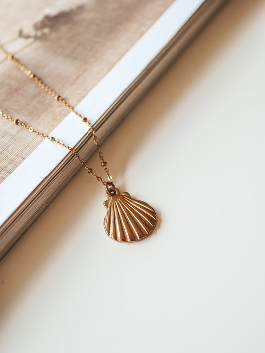 Gold Shell Pendant Necklace