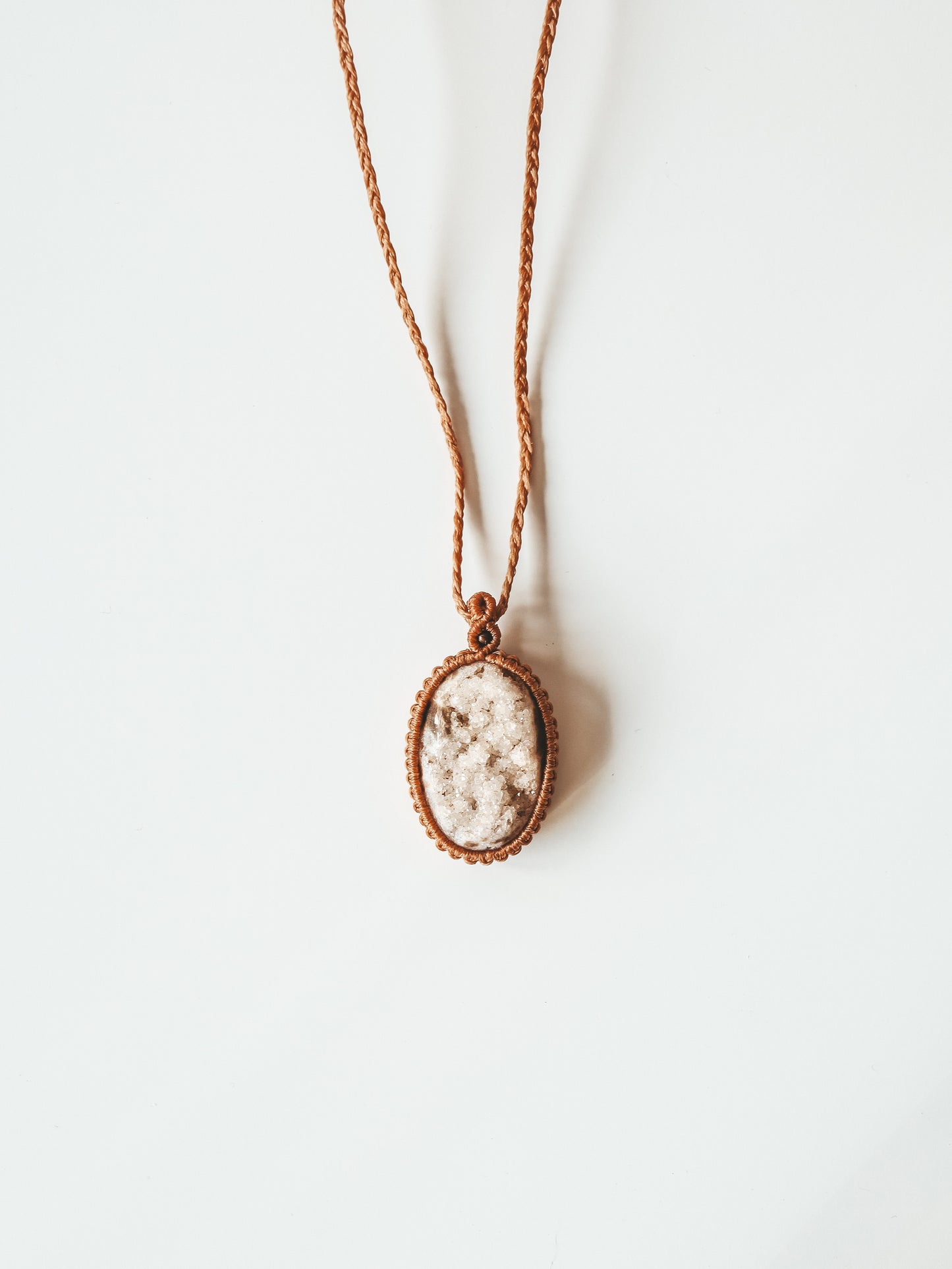 Druzy Macrame Necklace