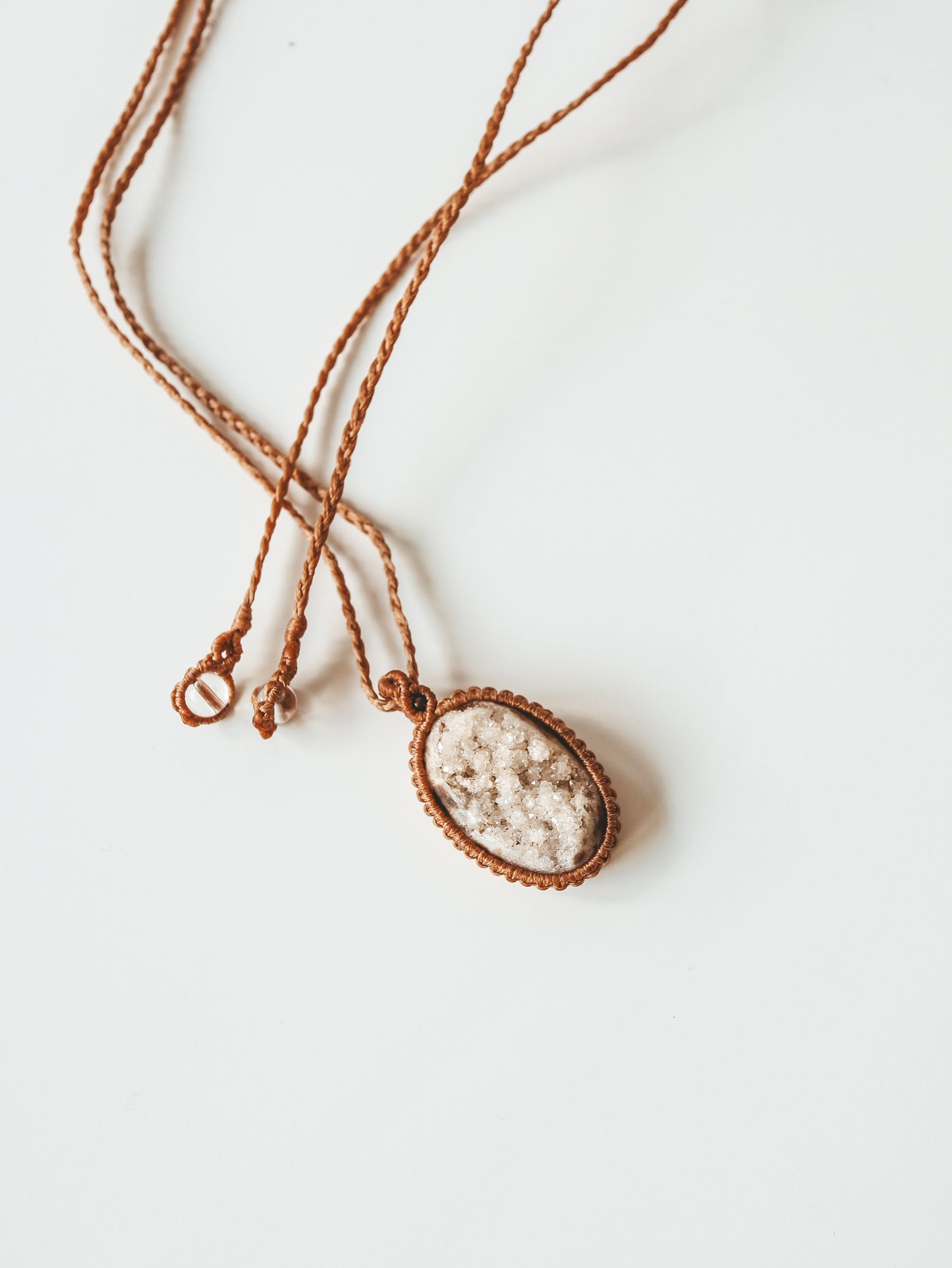 Druzy Macrame Necklace