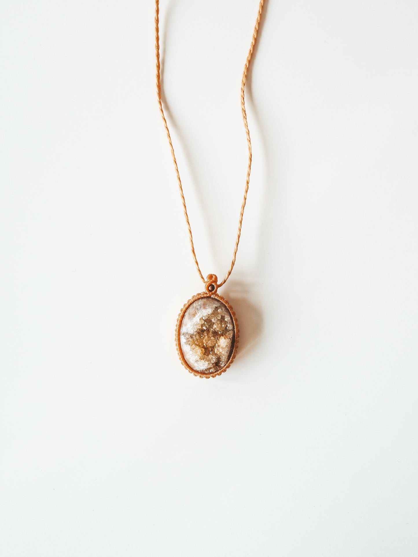 Druzy Macrame Necklace