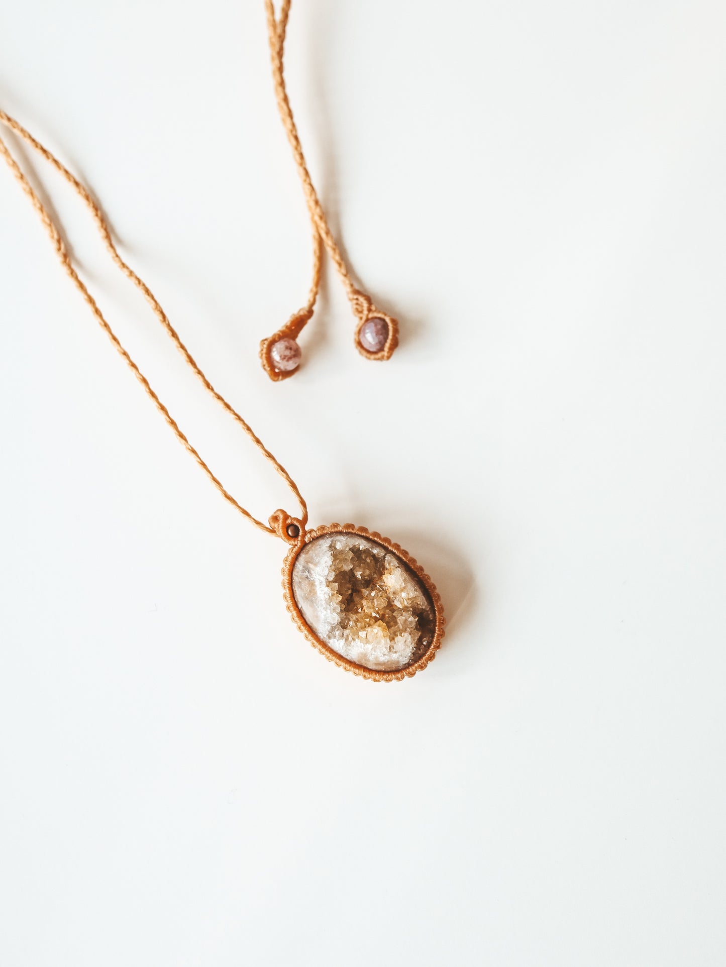 Druzy Macrame Necklace