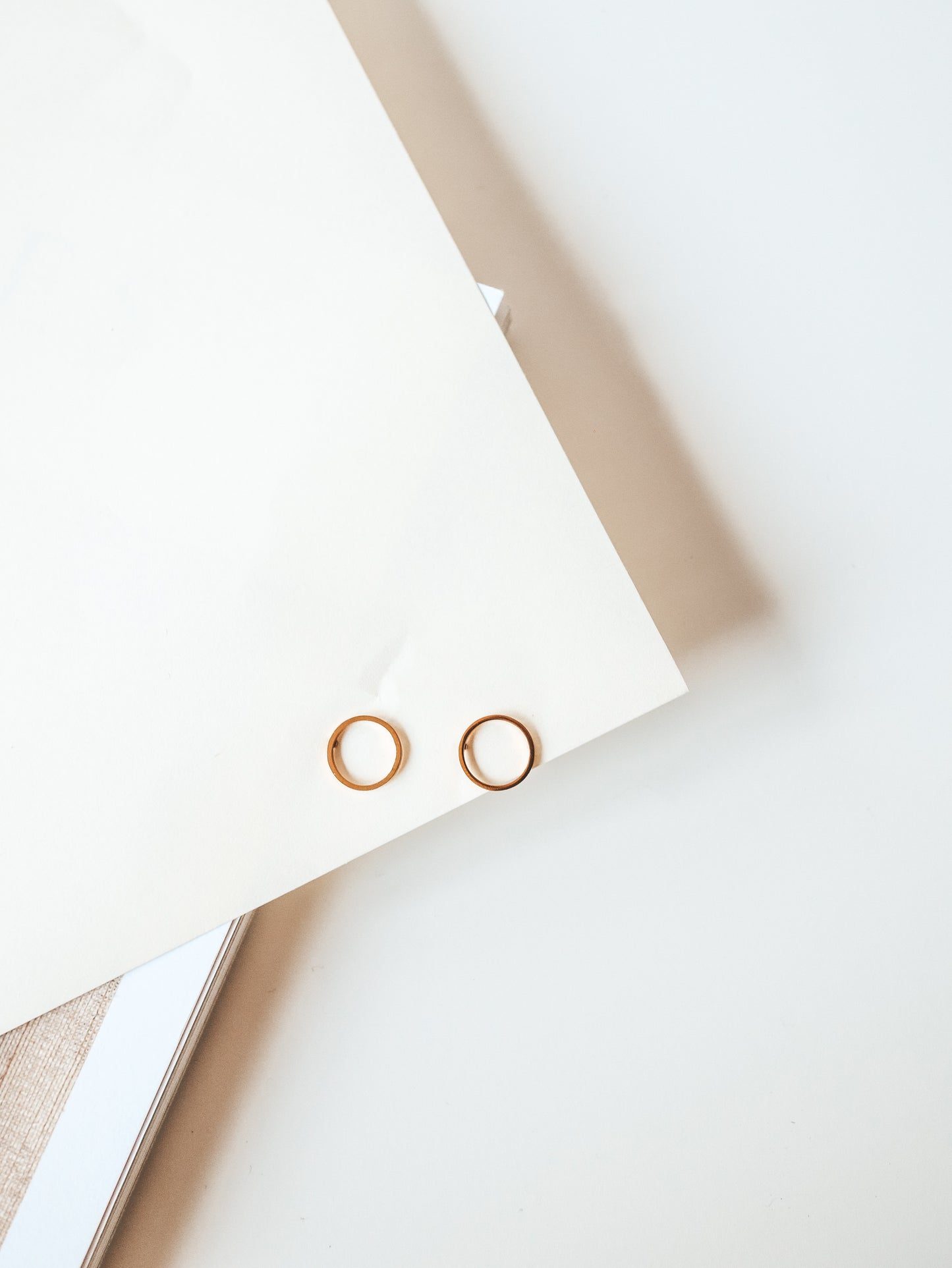 Minimal Gold Circle Stud Earrings