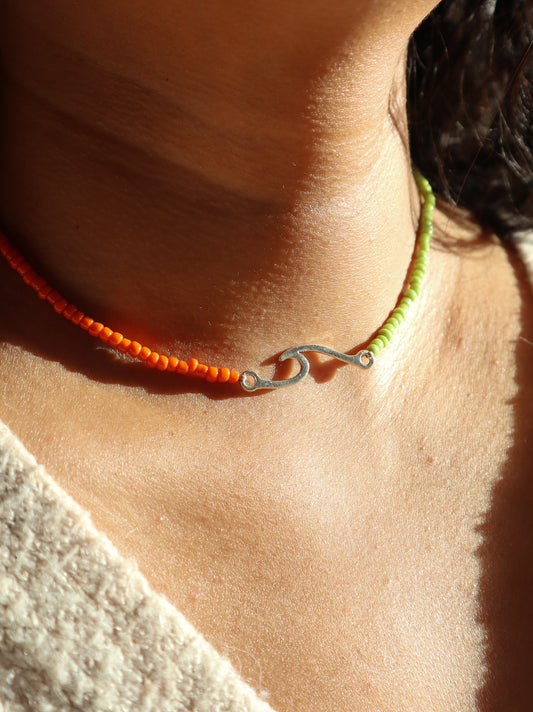 Samudra Wave Beaded Necklace