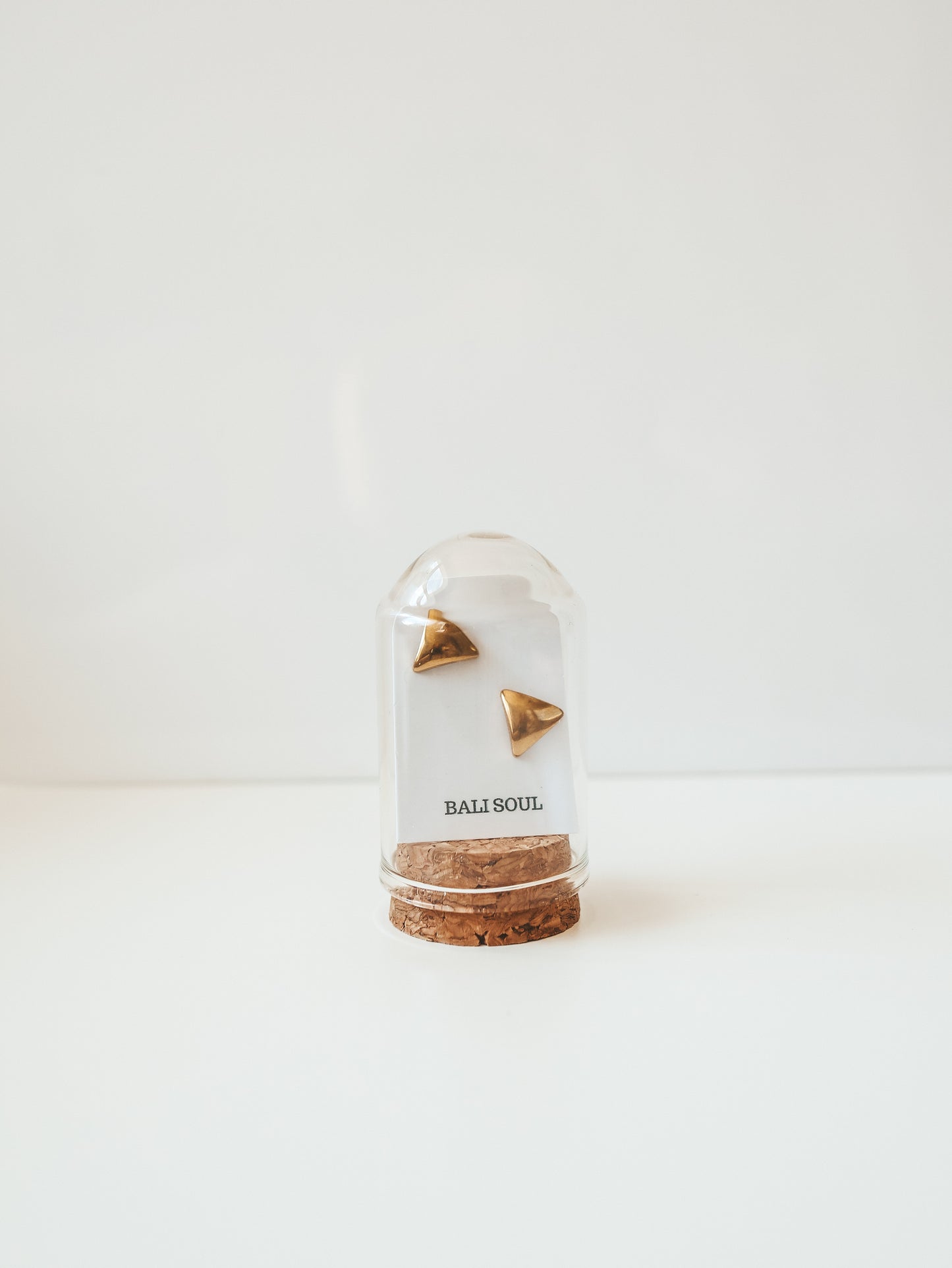 Gold Triangle Stud Earrings