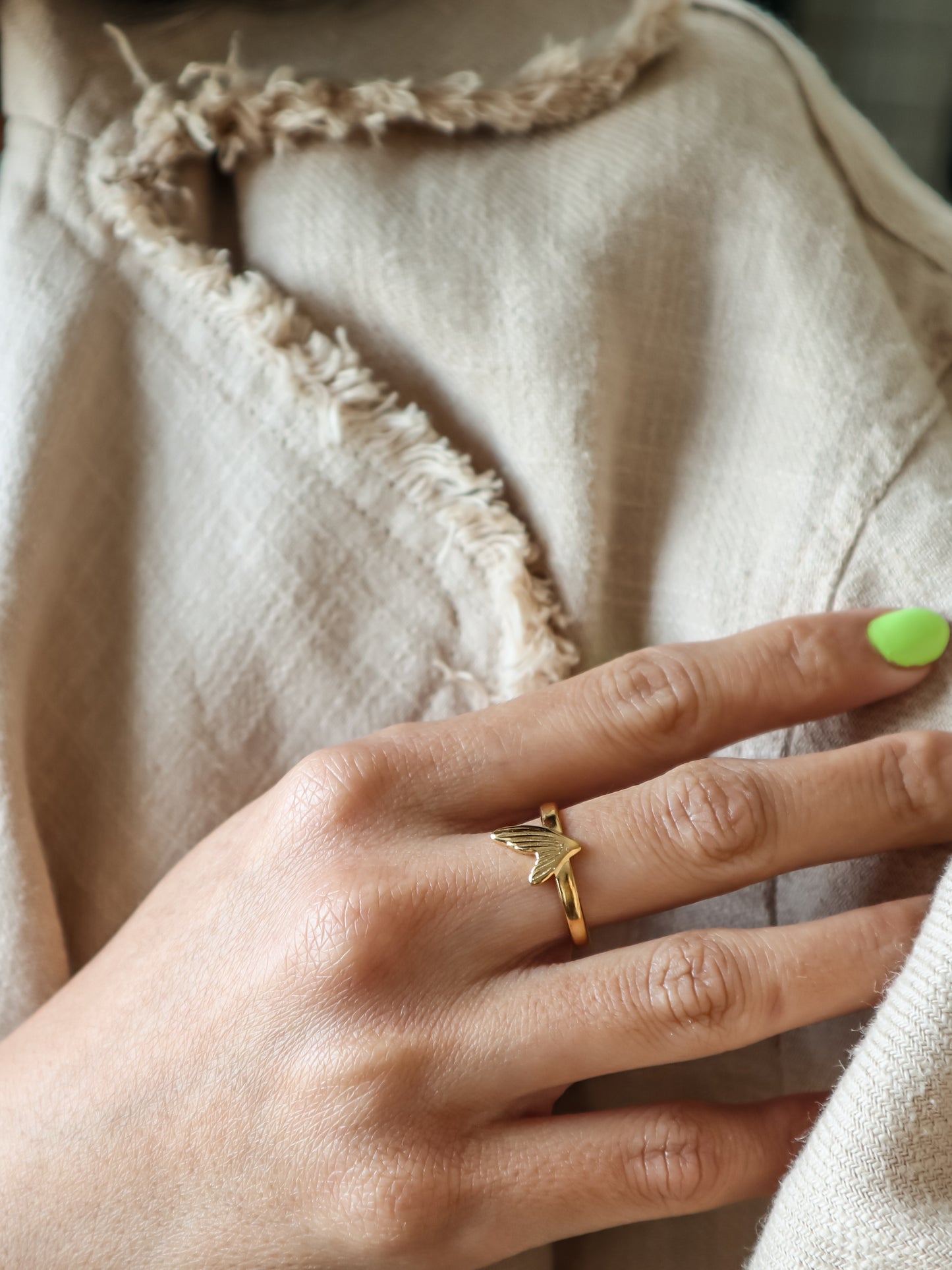 Gold Mermaid Tail Ring