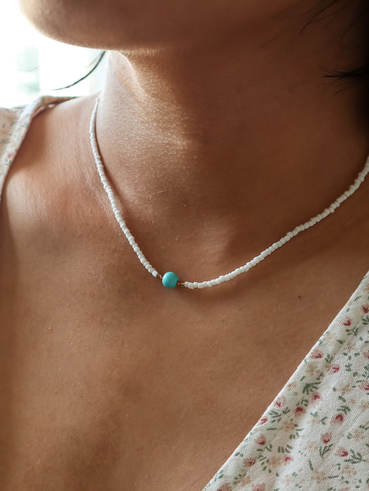 Sindhu Turquoise Bead Necklace