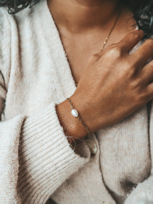 Lombok 18k Gold Plated Fresh Water Pearl Bracelet