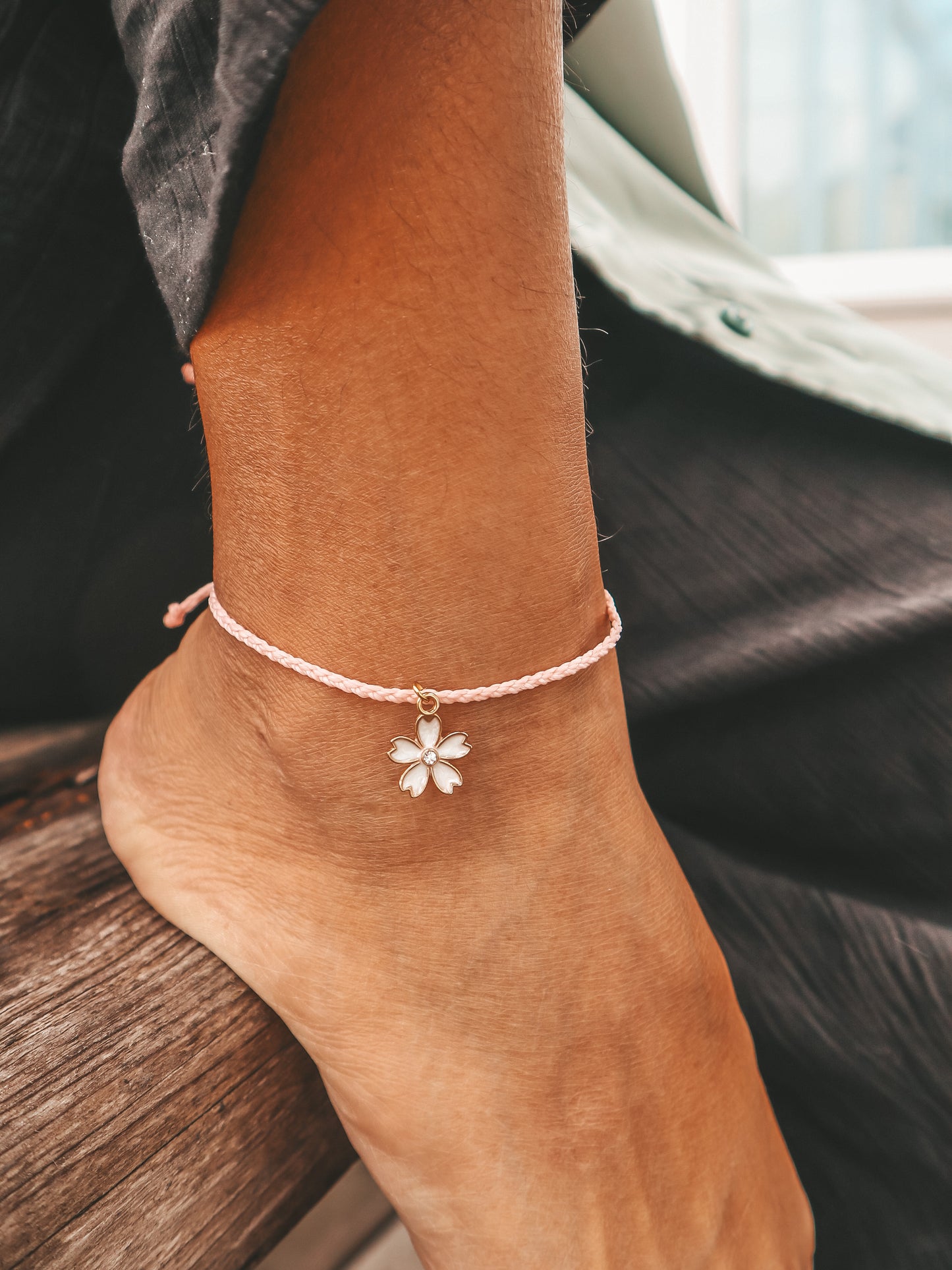 Bunga Minimalist Anklet, Beach Jewelry