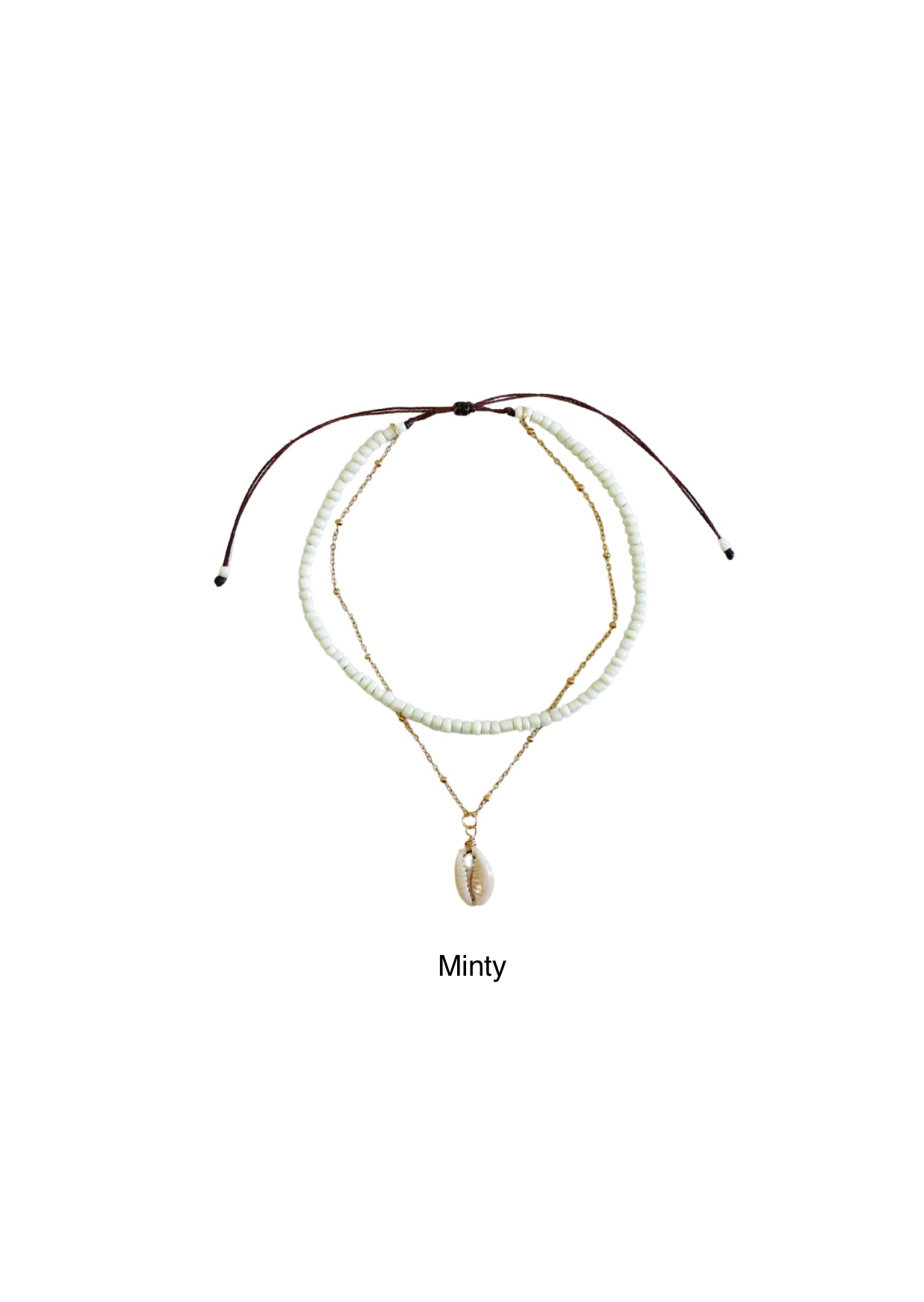 Mawi Shell Bead Anklet, Gold Ankle Bracelet