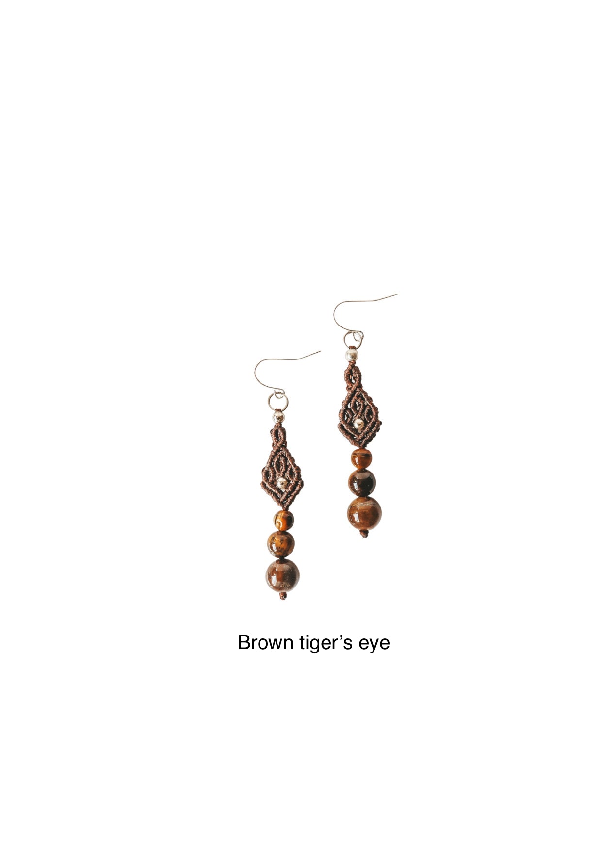 Gemstone Macrame Earrings