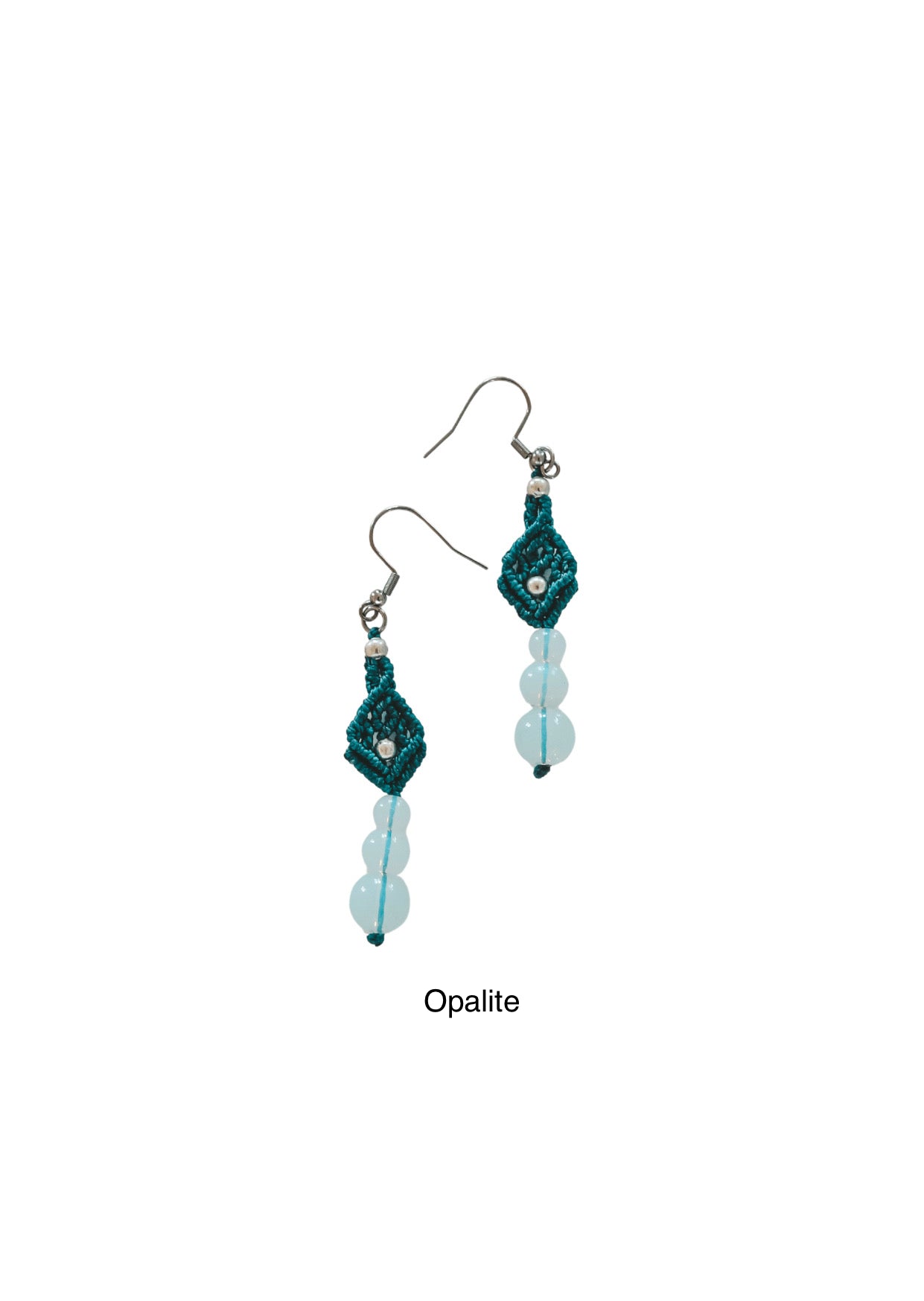 Gemstone Macrame Earrings